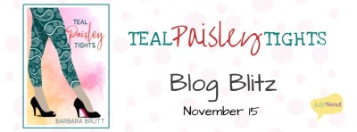 Teal Paisley Tights JustRead blog blitz