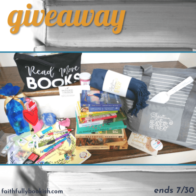 Faithfully Bookish Reader Giveaway featuring a CFRR swag bag loaded with books and bookish goodies!